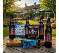 Hawkstone Hedgerow Cider Gift Hamper with Pub Snacks - 4 Bottles Hawkstone Cider & 3 Pub Snacks - Ultimate Gift in a Box