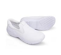 Hawkwell Ladies Slip On Shoes Lightweight Care Shoes Comfortable Non Slip Work Shoes, White, 7 UK