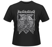 HAWKWIND - DOREMI (SILVER) BLACK T-Shirt, Front & Back Print Large