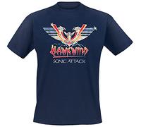 Hawkwind Men's Sonic Attack (Navy) T-Shirt Blue - blue - S
