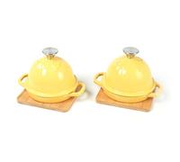 HAWOK Enameled Cast Iron Bread Pot Dia.13 cm/5 inch Yellow