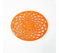 HAWOK Enameled Cast Iron Oval Trivet Orange…