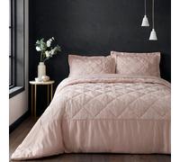Haworth Jacquard Quilted Bedspread Pillow Shams Throw Set 254 x 254cm Portfolio Home Pink 250cm x 250cm