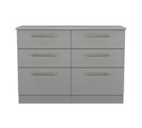 Haworth Large Chest of Drawers Grey 6 Drawers 112cm