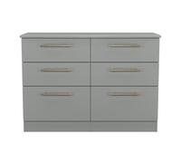 Haworth Large Chest of Drawers Grey 6 Drawers 112cm