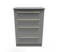 Haworth Tall Chest of Drawers Grey 4 Drawers 108cm