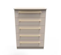 Haworth Tall Chest of Drawers Off-White 5 Drawers 108cm