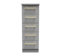 Haworth Tall Tallboy Grey 5 Drawers 108cm