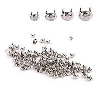 HAWORTHS 200pcs 5MM Antique Silver Round Dome Metal Studs Spots Nailheads Fastners