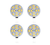 Hawpasy 4PCS G4 LED Bulbs 2W Equivalent to 20W Halogen, G4/GU4 Bi-Pin Base AC/DC 12V, 3000K LED Bulbs Warm White 120° Beam, Energy Saving Cooker Hood Bulbs LED, Lava Lamp Bulb, Non-Dimmable