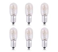 Hawpasy 6PCS 15W E14 Mini Wax Warmer Lights, 230V Warm White Dimmable Wax Burner, Salt Lamp, Fridge Light, Screw-in Pygmy Sewing Machine Lamp, Small Screw E14 15W Equivalent Light for Home Use