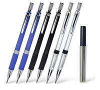 Hawpasy 7PCS 2mm Mechanical Pencil Set, Metal Mechanical Pencils for Art Drawing, Sketching, Writing, and Drafting, Includes Refills, Eraser, Automatic Pen Propelling Pencil Set