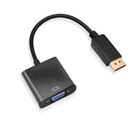 Hawpasy Display-Port to VGA Adapter, Disp-layPort Input to VGA Output Adapter, HD Video Converter, Supports Gold-Plated Connectors, Compact Aluminium Shell VGA Adapter for Devices