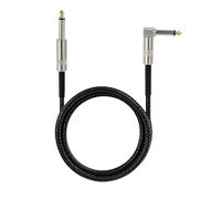 Hawpasy Electric Guitar Cable TRS 1/4 Instrument Cord Aux Right Angle, 1.5M Jack to Jack TRS Audio 6.35mm TRS 1/4 Balanced Stereo Right Angle Guitar Lead Guitar Amp Cable