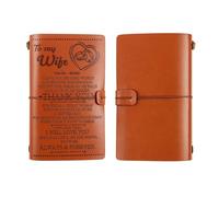 Hawpasy Leather Journal Notebook for Women with 144 Lined Pages, Anniversary Journal To My Wife Handmade Travel Diary, Refillable Writing Notebook for Notes, Journal for Wife or Personal Use