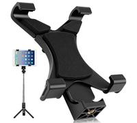 Hawpasy Tripod Mount Adapter for Pad and Phone, 360 Degree Rotatable Universal Tablet Clamp Holder Adjustable 4.8-7.8 Inch Width Fits Most Tablets Phone with 1/4-Inch Screw Thread for Tripod Stand