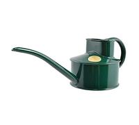 HAWS Indoor Metal Watering Can | The Fazeley Flow - One Pint | Pot Waterer | Galvanised Steel - Green