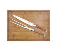Hâws Laguiole By Hâws carving set with cutting board 3-piece Olive