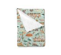 HawSkgFub Baby Toddler Boy Girl Australian Animal Train Neutral Blanket Gift, Nursery Kangaroo Flannel Fleece Bed Swaddling Blankets, Soft Warm Lightweight Newborn Baby Shower Kid Crib Bedding 30 x 40