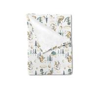 HawSkgFub Cute Dragon Fairy Tale Baby Blanket Boy Shower Gift, Cloud Moon Star Egg Pine Tree Flannel Fleece Nursery Bed Receiving Swaddle, Soft Lightweight Newborn Infant Toddler Crib Bedding 30 x 40