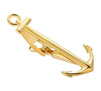 HAWSON 2-2.3 inch Tie Clips for Men Gold, Funny Airplane, Anchor Novelty Tie Bar, Graduation Gift for Boys, O, Brass, no gemstone
