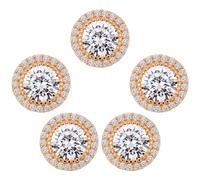 HAWSON Crystal Tuxedo Studs for Mens Tuxedo Shirt,5 PCS Tuxedo Buttons for Birthday Wedding Party Christmas., metal, No Gemstone