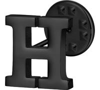 HAWSON Initial Lapel Pin for Men & Women, Brooch Pins for Mens Suits, Black Tie Tacks Button Pins, Brass, no gemstone