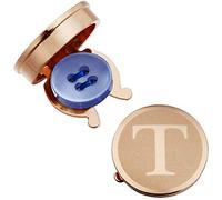 HAWSON Men's Letter Initial Button Cover Cufflinks Letter Rose Gold/Silver Suitable for Formal Business Shirt Letter A-Z, Metal