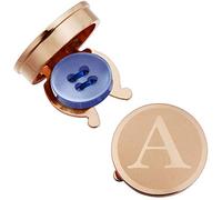 HAWSON Men's Letter Initial Button Cover Cufflinks Letter Rose Gold/Silver Suitable for Formal Business Shirt Letter A-Z, Metal