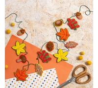 Hawthorn Handmade Autumn Garland Making Kit. Felt Craft Kit for Adults, Felting Kit Including Wool Felt Sheets, DMC Cotton Thread, Embroidery Needle, Instructions. Autumn Crafts for Adults, 2M Long