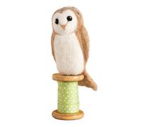 Hawthorn Handmade Barn Owl Needle Felting Kit - Needle Felting Craft Kits for Adults UK, Includes Felting Wool, Needles, Foam Block & Instructions. Great for Adult Craft Gifts - Approx 15cm Tall
