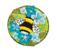 Hawthorn Handmade Bumblebee Felt Craft Brooch Kit. Craft Kits for Adults, Includes Wool Felt Sheets, DMC Cotton Thread, Embroidery Needle, Instructions & More. Ideal Crafts for Adults - 8cm Diameter