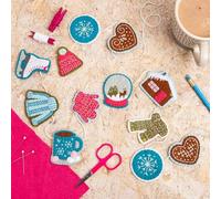 Hawthorn Handmade Winter Garland Making Kit. Felt Craft Kit for Adults, Felting Kit Including Wool Felt Sheets, DMC Cotton Thread, Embroidery Needle, Instructions. Winter Crafts for Adults, 2M Long