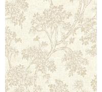 Hawthorn Trailing Tree Textured Blown Vinyl Wallpaper Light Reflective Finish Ideal for Lounges, Hallways, Living Rooms Natural/Crea/Beige Holden 76012