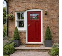Hawthorne Dorset Grey Primed 45mm Thermally Rated Front/back Door - Clear Glazed - 2032mm X 813mm - 10 Year Guarantee
