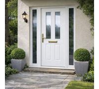 Hawthorne Rutland Grey Primed & Ready For Topcoat Thermally Rated Front/back Door Clear Glazed 45mmx1981mmx838mm 10 Year Guarantee