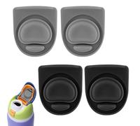 Haxisii for Owala Replacement Rubber, 4 Pcs Silicone Set of Owala Replacement Lid, Owalas Lid Replacements Suitable for Owalas 19/24/32/40-Drinking Spout Components (Grey, Black)