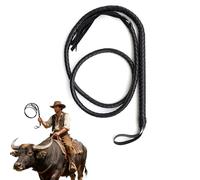 Haxisii Horse Whip, 1 Pcs Black Indiana Jones Whip, Black Whips, Suitable for Equestrian Performances, Horse Training, Stage Productions and Role-Play Halloween Costume Accessories