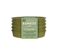 Haxnicks Bamboo Plant Saucer Twin Pack 3In / 7.5Cm Sage Green 10 Pack Sustainable And Reusable