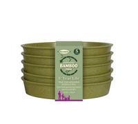 Haxnicks Bamboo Plant Saucer Twin Pack 5In / 12.5Cm Sage Green 10 Pack Sustainable And Reusable
