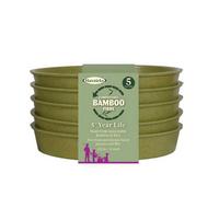 Haxnicks Bamboo Plant Saucer Twin Pack 6In / 15Cm Sage Green 10 Pack Sustainable And Reusable