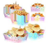 Haxpacal Rainbow Horse Snack Bowls 24pcs Magical Unicorn Party Favor Boxes