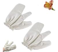 HAXQL Garshana Gloves Raw Silk Massage Gloves, Ayurvedic Lymphatic Dry Skin Brushing Exfoliating Gloves with Elastic Wrist Bands (2pcs)