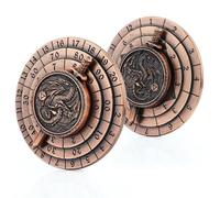 Haxtec 7-in-1 Metal Spinner Dice Set for Dungeons and Dragons Unique Antique Copper Rotate D&D Dice DND Gifts