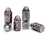 Haxtec Bloodstained Bullet Metal Dice Set 6 Pack Metal D6 Die Polyhedral D&D Dice for D and D Dungeons and Dragons Accessories Gifts…