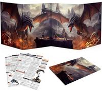 Haxtec DND DM Screen, Master Screen Compatible with Dungeons and Dragons Board Games Masters, TTRPG Accessories DND Gifts for DM Dungeons Masters