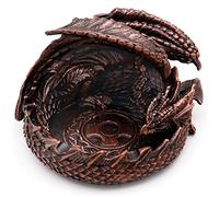 Haxtec Dragon Dice Jail Guardian DND Dice Tray Holder Dungeons and Dragons Accessories Novelty DM RPG Gift Dragon Statue Decor(Antique Copper)