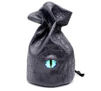 Haxtec Dragon Eye Dice Bag for DND - PU Leather Dice Pouch for Dungeons & Dragons TTRPG, Polyhedral Dice Storage, RPG Gifts for Gamers - Blue Eye