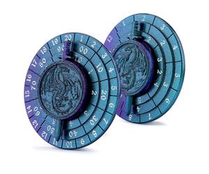 Haxtec Spinner Dice 7-in-1 Metal DND Dice Set Unique Dice Spinner Rotate Metal D&D Dice for Dungeons and Dragons DND Gifts Blue