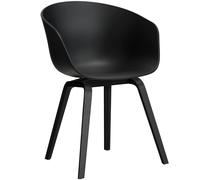 HAY - AAC 22 2.0 Armchair, Black Lacquered Oak / Black - Black